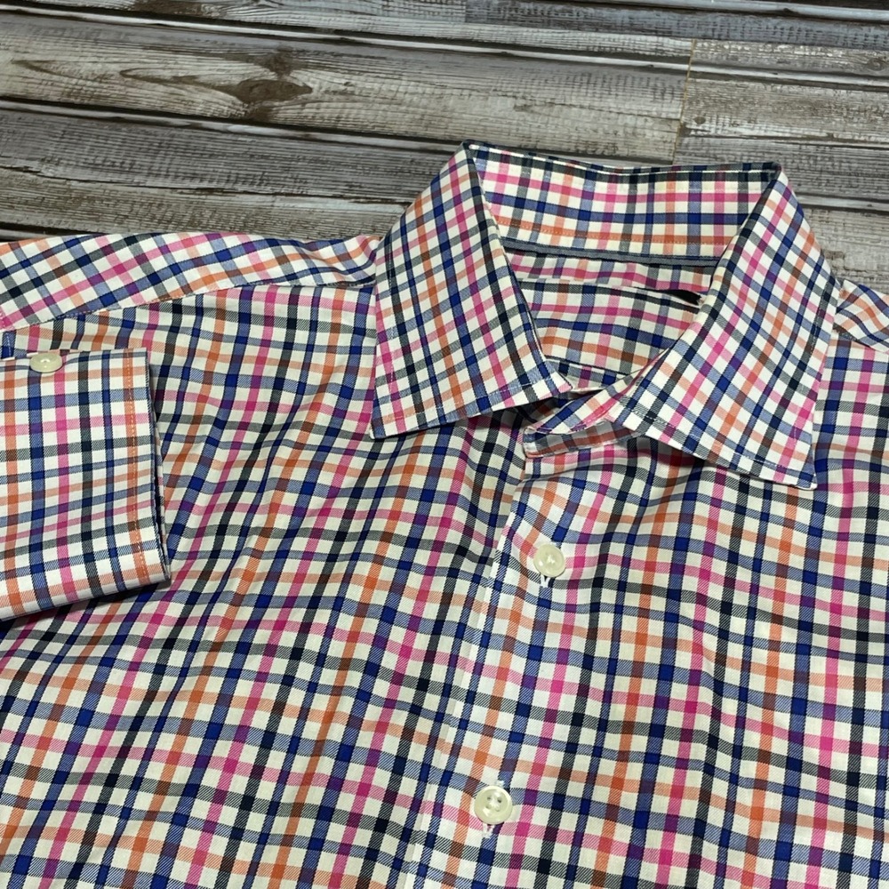Hammer Made Long Sleeve Button‎ Down Shirt Multicolor Mens Size 41/16